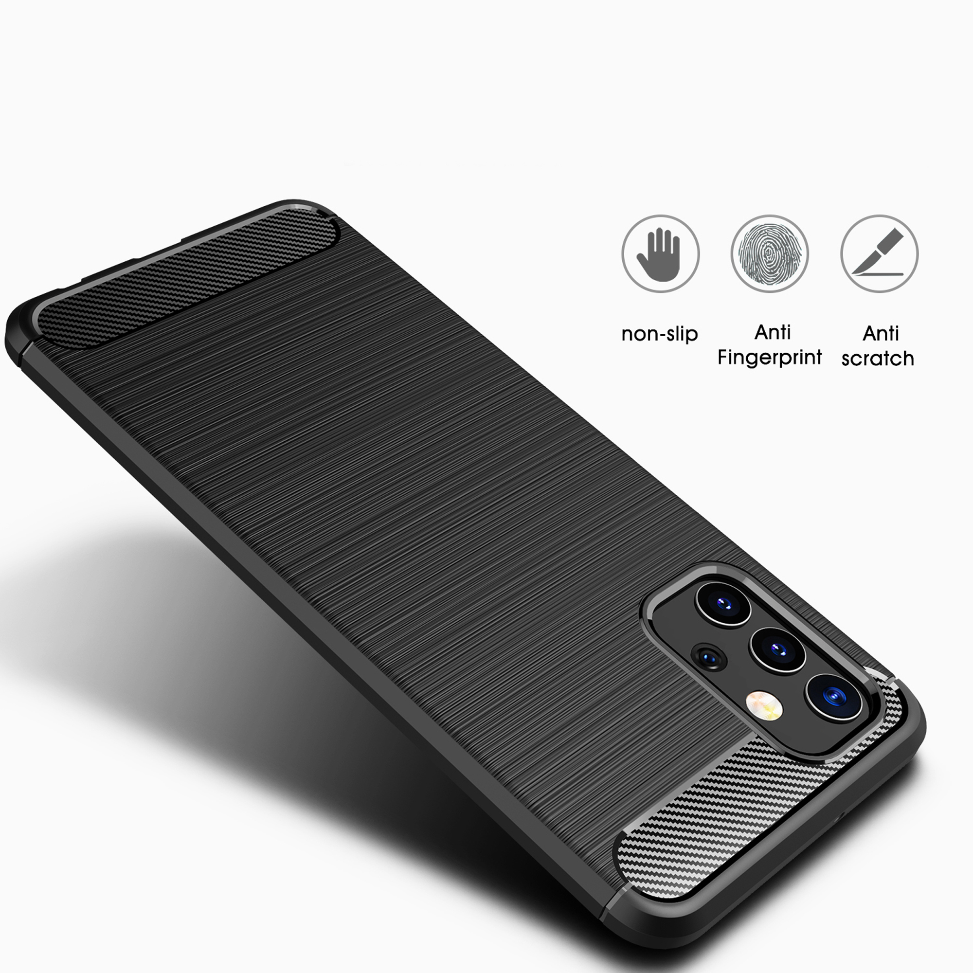 Slim Light Soft Carbon Fiber TPU Case Cover for Samsung Galaxy A32 5G